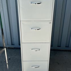Letter Size Filing Cabinet White With Locking Key