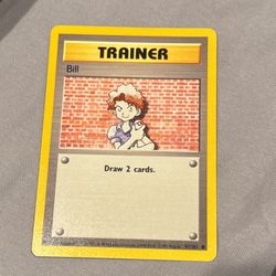 Trainer Bill 91/102 Base Set Near Mint NM Wizards WOTC Pokemon Card