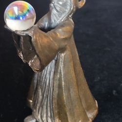 Vtg Silvio Ronzone Crystal Treasures Metal Wizard Of The West  Figurine 1984