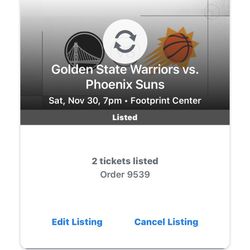 Suns Vs Warriors Tickets 