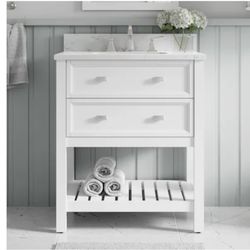 Canterbury vanity with the stone on top , from Scoot living 