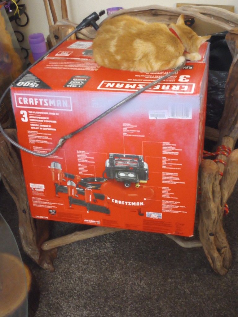 Brand New Craftsman Compressor With Finish Nailer Brad Nailer And Pin Nailer