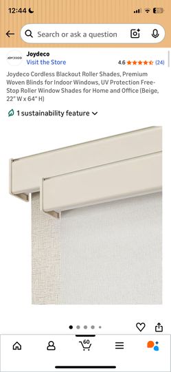 JOYDECO Cordless Blackout Roller Shades