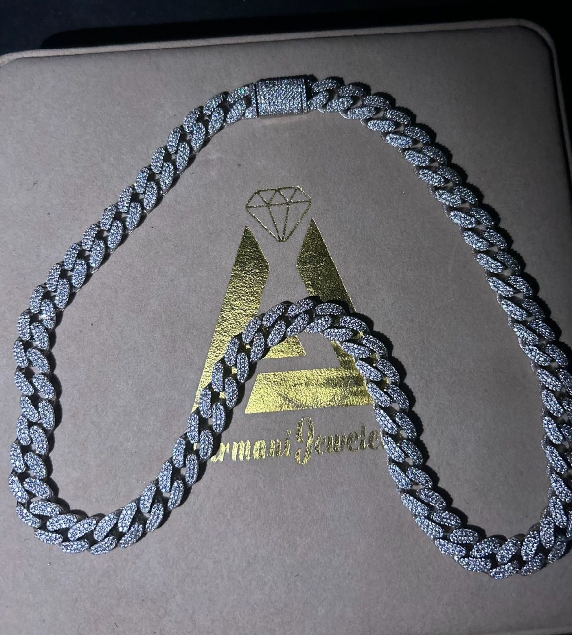22 Inch 19.13 CT Moissanite VVS Diamond Cuban Chain