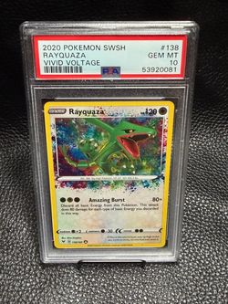 RAYQUAZA AMAZING RARE 2020 VIVID VOLTAGE PSA10