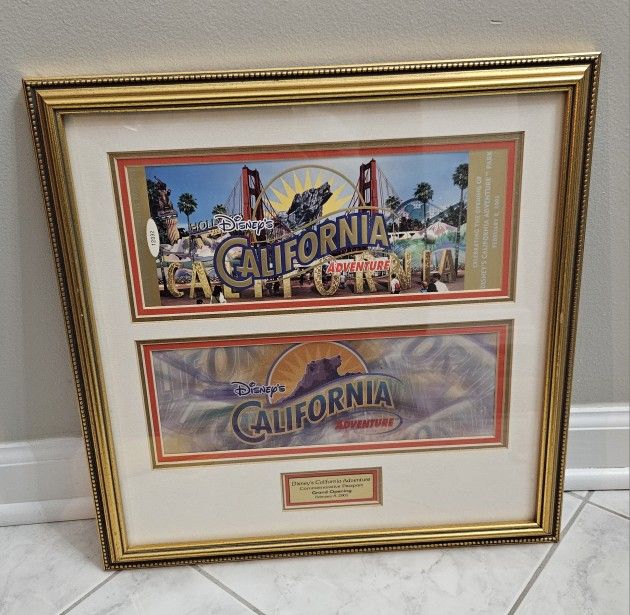 DISNEY CALIFORNIA ADVENTURE Opening Day Commemorative Passport Ticket/Envelope
