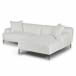 Abisko quartz white sectional sofa.