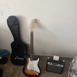 Donner Electric Guitar + GM-10 Amp Bundle 