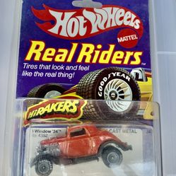 Hot Wheels Real Riders 3 Window '34 Diecast Car 1982 incl Protecto Pack New