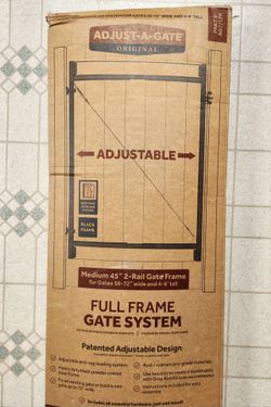 Full frame gate system for gates from 36-72" to 4-6', black