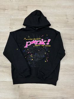 Pink spider hoodie size large