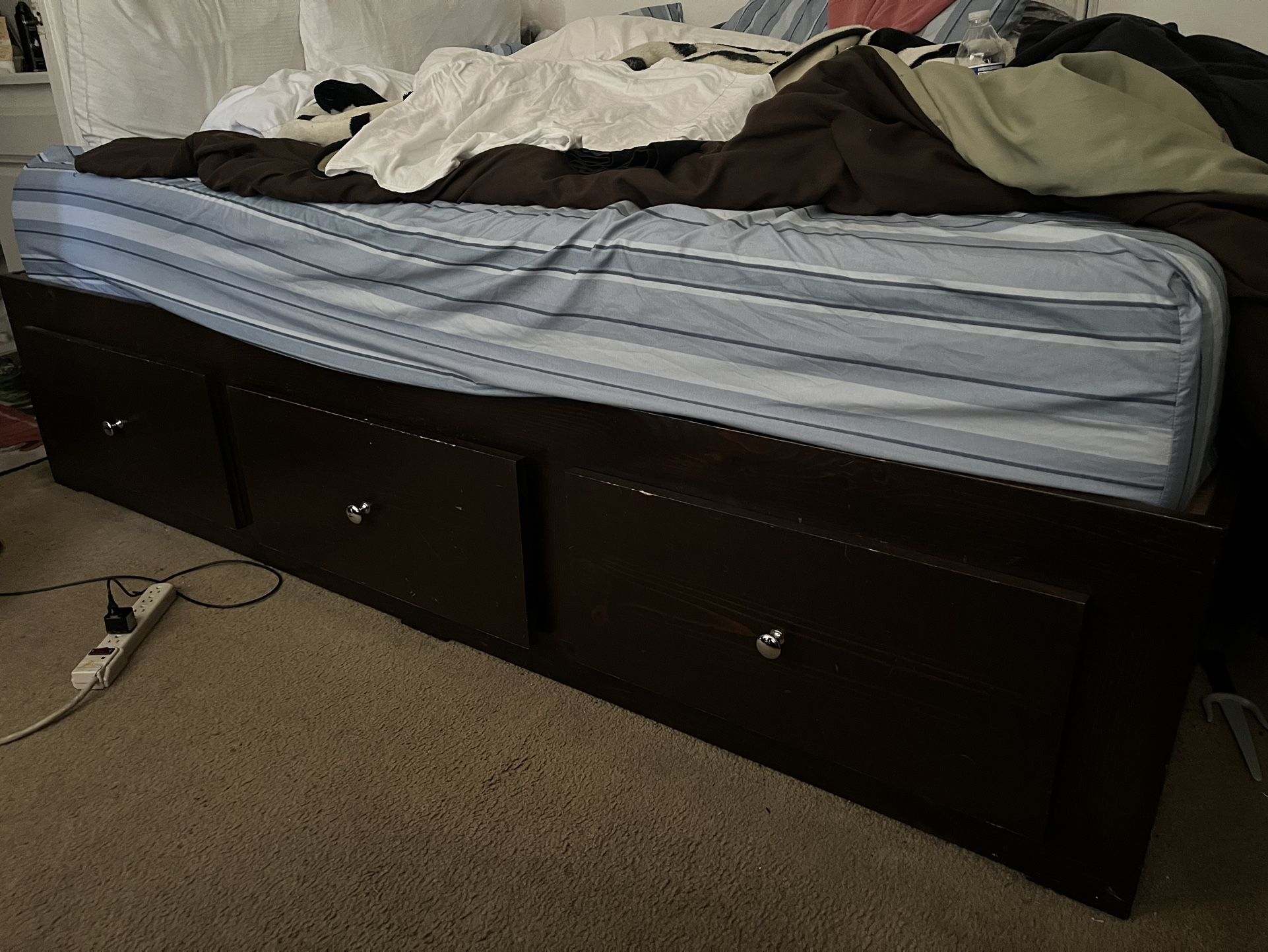 Wood Bed Frame Queen Size