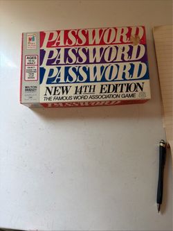 Vtg 1973 Password 14th Edition Word Association Game Milton Bradley Complete