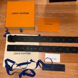 Black Monogram Reversible Belt  
