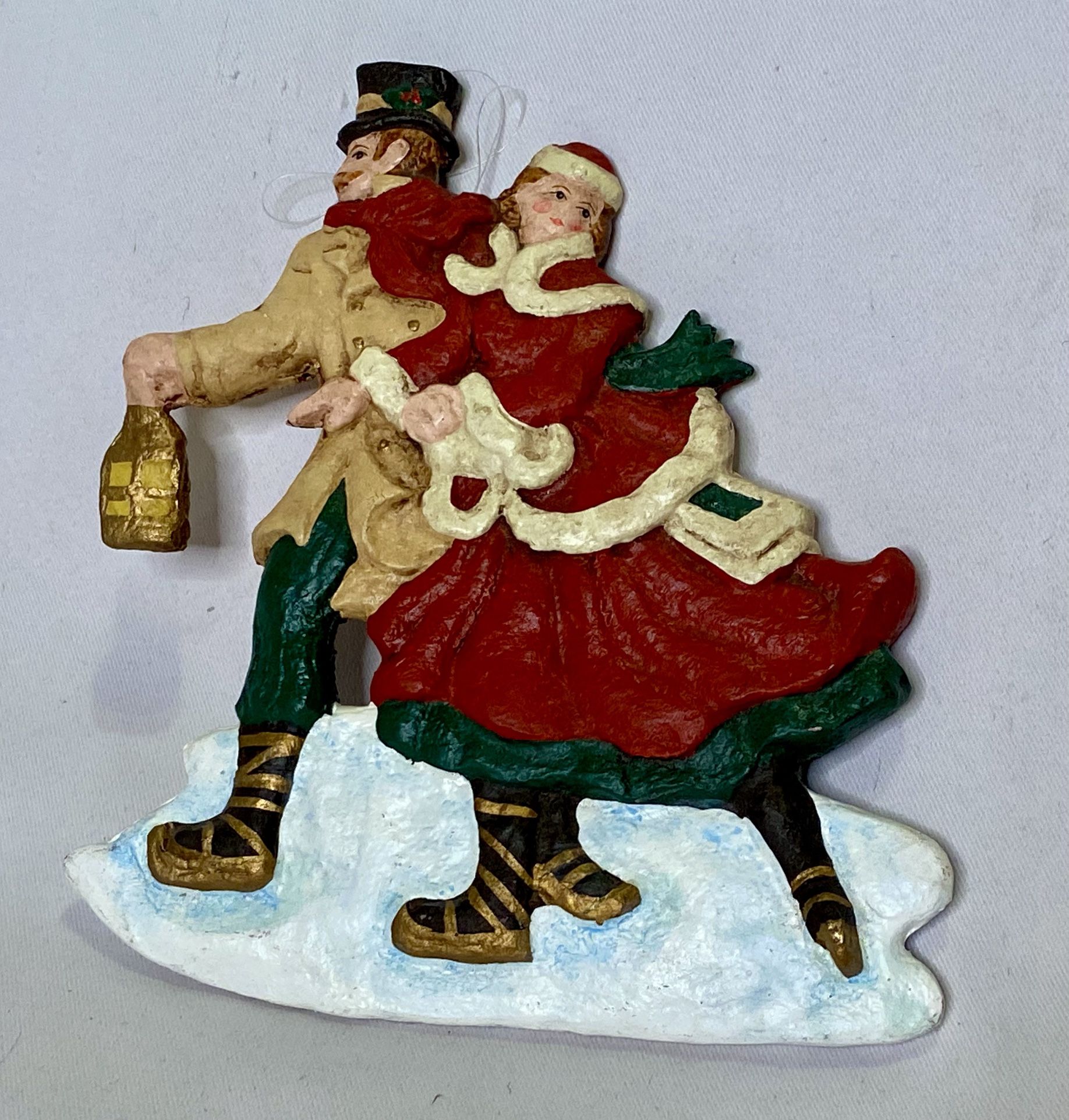 Vintage Wooden Hand Painted Ornament