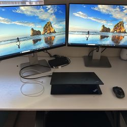 Dell 24inch Monitors Set Of Two. Work From Home Big Screen