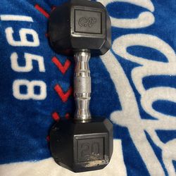 CAP 20 lb Rubber Hex Dumbbell – Great Condition