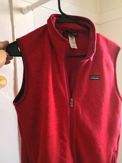 Patagonia Fleece Zip Vest Red