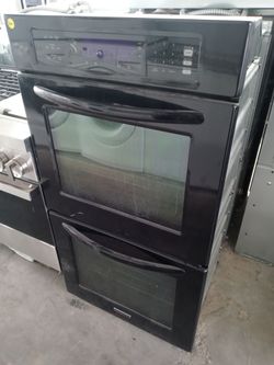 KitchenAid 27" black double wall oven - Free delivery