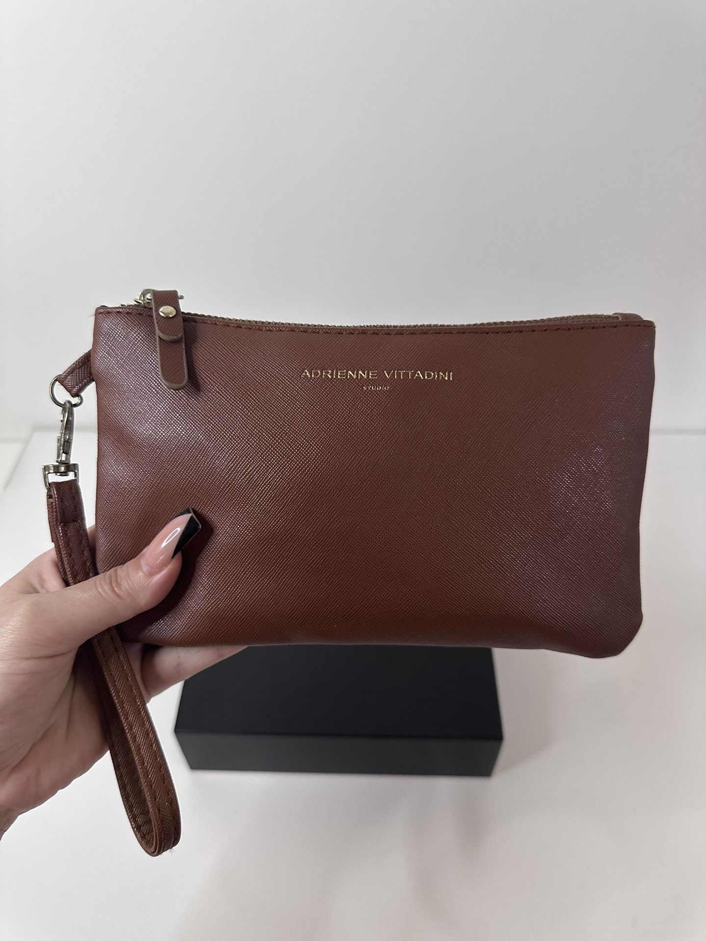 ADRIENNE VITTADINI Wristlet Handbag Women’s Brown Charger Wallet (iPhone)