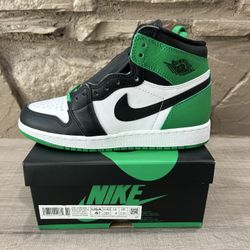 New Jordan 1 Retro High OG Lucky Green Size 4.5 GS/  6 Women
