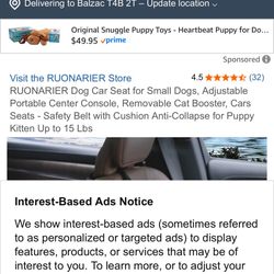 Small Dog Or Cat Carrier/Car Seat