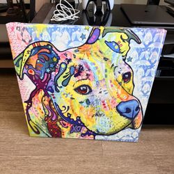 Colorful Dog Pop Art Canvas – Large, Ready to Hang