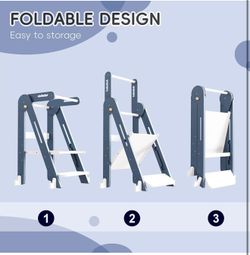 Brand New-Kids Kitchen Step Stool, Foldable Toddler Tower