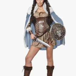 California Costumes Disfraz de princesa vikinga para adulto, talla L, Marrón