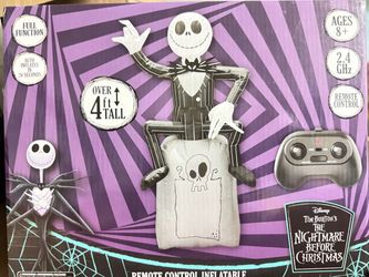 4 foot inflatable remote control jack skeleton