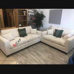 Corduroy 2 Pc  Sofa And Loveseat Set // Limited Time Offer 