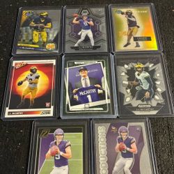 (9) J.J.Mccarthy Rookie Football Cards