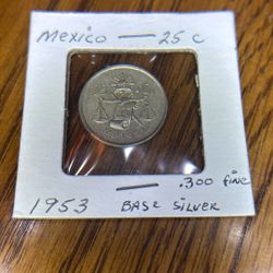 1953 México 25 Cents 