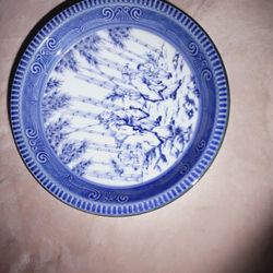 Blue And White PlatE