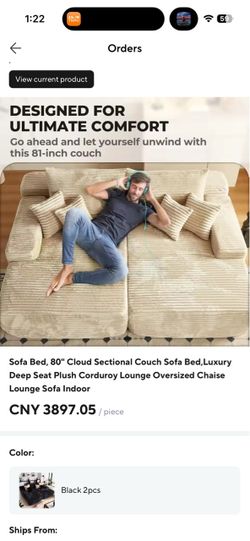 BLACK couch section