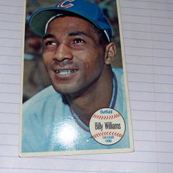 Billy Williams Card Baseball Chicago Cubs