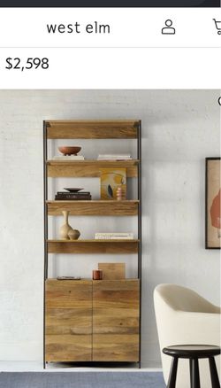 Bookcase and desk by West Elm