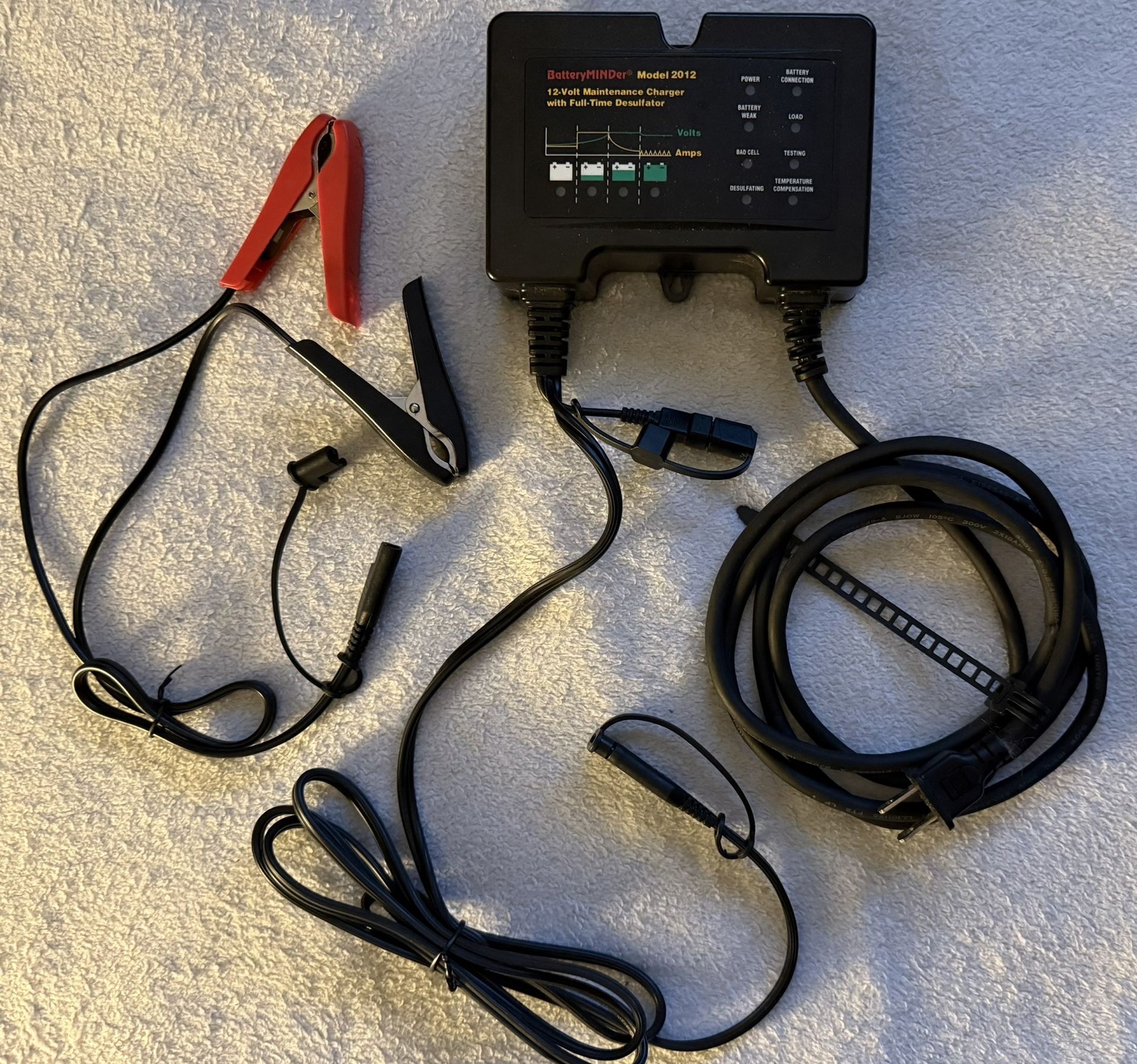 BatteryMINDer 2012-AGM: 12 Volt-2 Amp Battery Charger, Maintainer & Desulfator