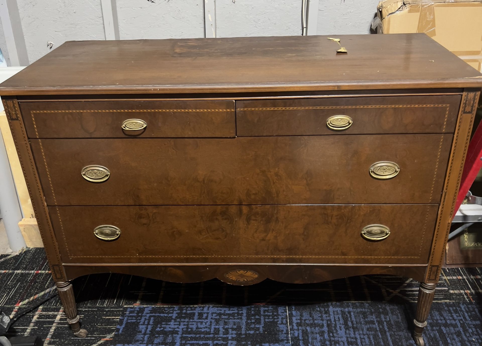 Antique Buffet Cabinet On Wheels