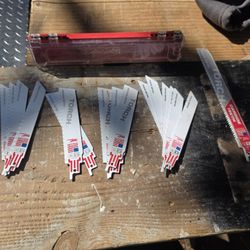 Milwaukee TORCH Sawzall / Reciprocating Saw Blade Lot + Case