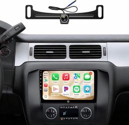 Car Stereo Radio Chevrolet Suburban Tahoe GMC Yukon Sierra 2007 2008 2009 2010 2011 2012 Wireless CarPlay Android Auto, 9” Touch Screen, Backup Camera