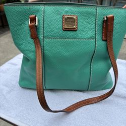 Dooney & Bourke Green Blue Purse And Wallet 