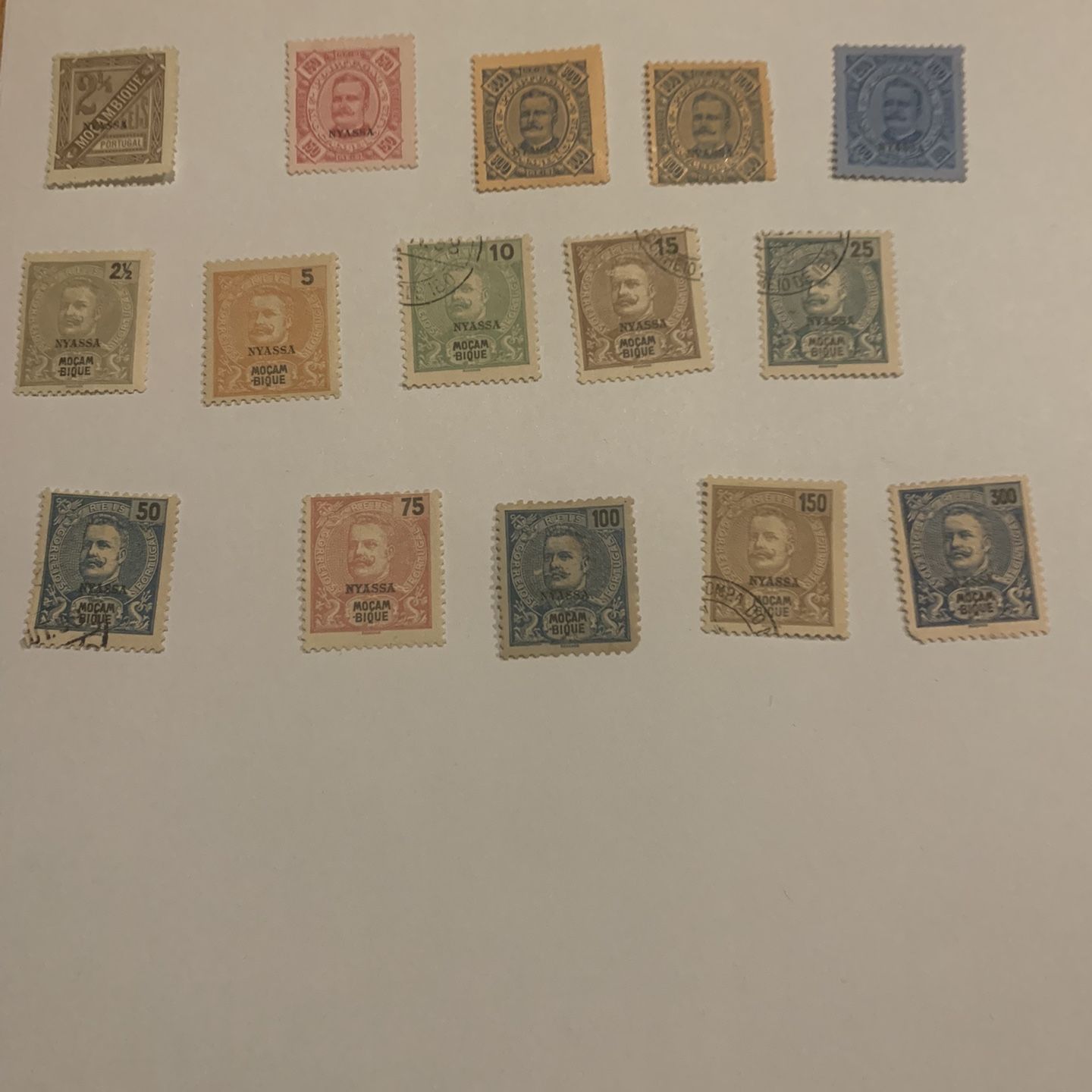 ! ! Nyassa - 1901 King Carlos (Complete Set) - Af. 27 to 39 - Used