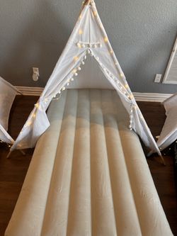 Teepees with blow-up mattress