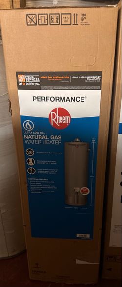 New Rheem 29gL water heater