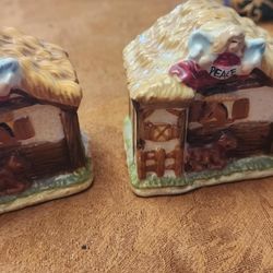 Vintage Christmas Salt And Pepper Sets