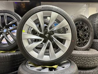 FREE DELIVERY 4X 20” 2026 Tesla Model Y Helix wheels Caps Hankook EVO 255/40/20 Tires TPMS NEW