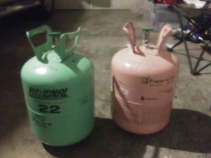 Photo Freon r-410a and R-22