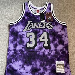 NWT Shaquille O’Neal Lakers Mitchell & Ness 96-97 Galaxy Jersey Men size LARGE