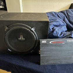 Mtx Rt2400x 2ch amplifier & Jl audio 12” JLW0-4 Box  Combo ( FIRM PRICE )